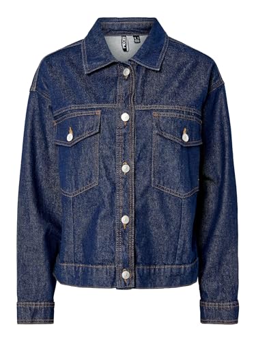 Pieces Pcelma giacca denim donna vestibilità comoda