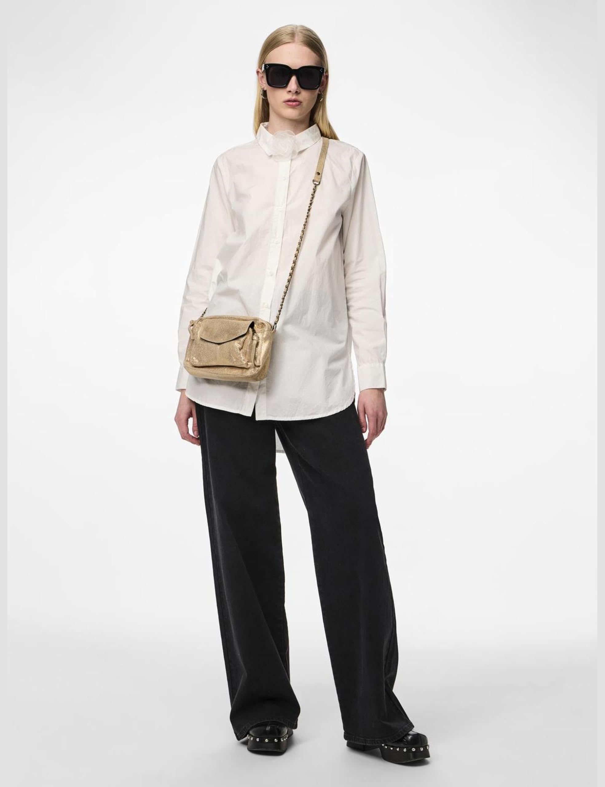 Pieces Pcnaina borsa cartella donna tracolla pelle