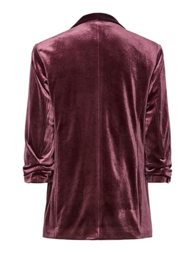Pieces Pcbosella Velour 3/4 blazer donna velluto manica corta