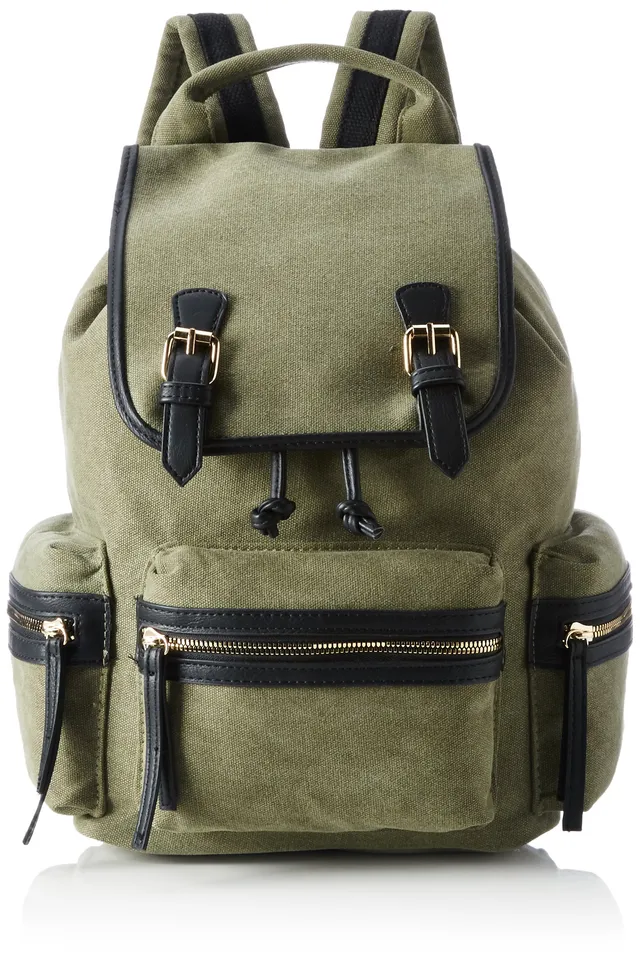 Pieces Pcsimone Backpack zaino donna verde tela