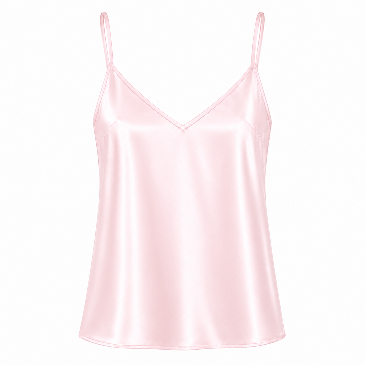 el.residu One Satin Dart canotta seta rosa L
