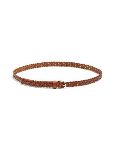 Pieces Pcavery cintura donna pelle intrecciata 80 cognac