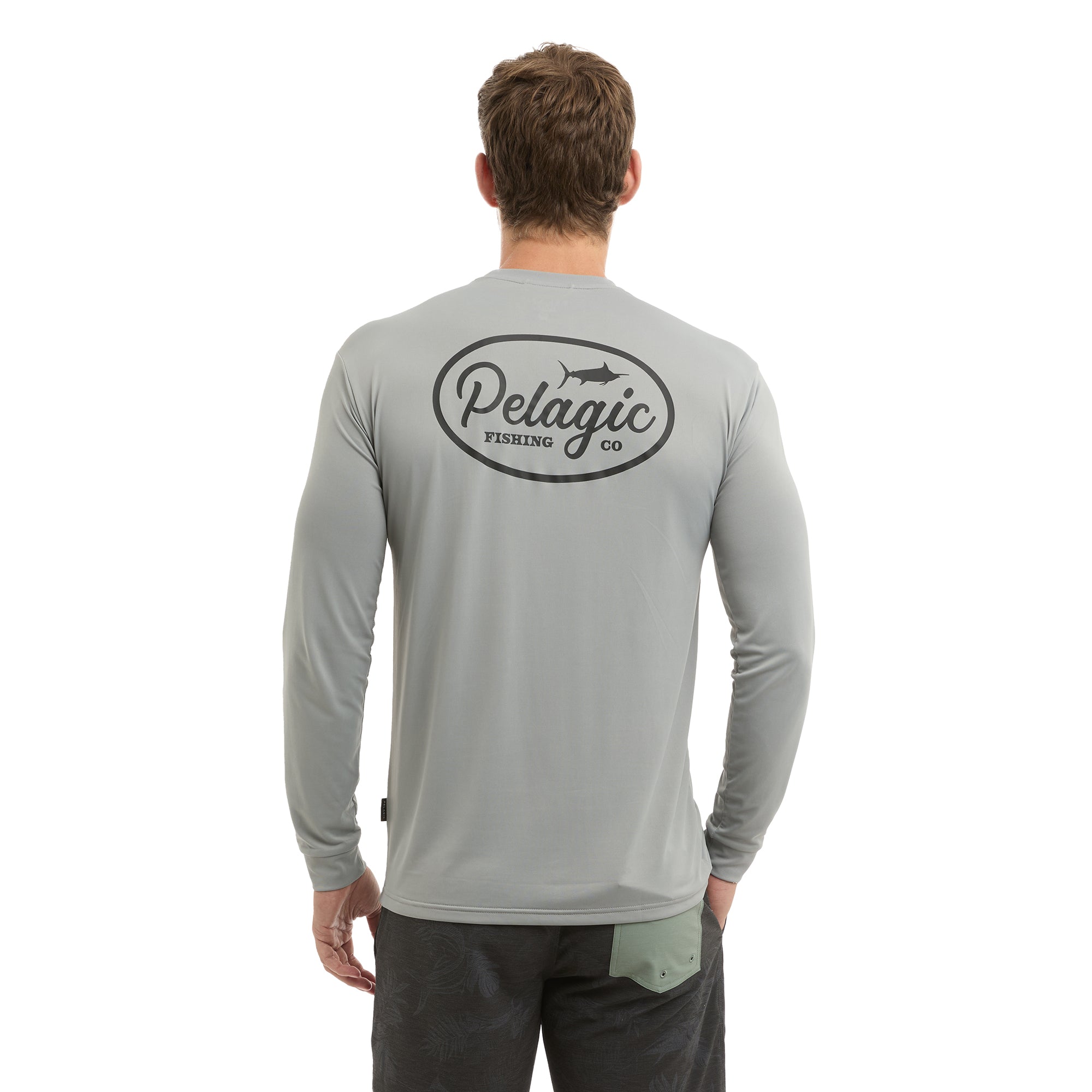 Pelagic Aquatek Circled maglia pesca grigia UPF 50+