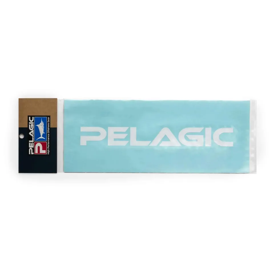 Pelagic Logo adesivo pesca bianco vinile OS