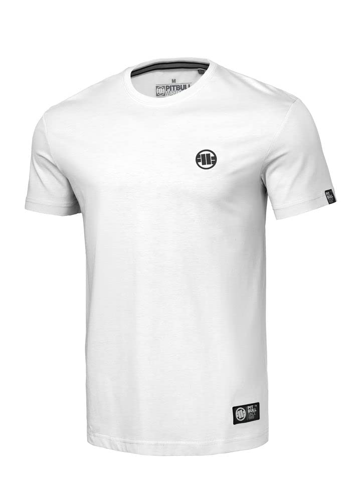 Pitbull t-shirt uomo bianca S cotone taglio classico