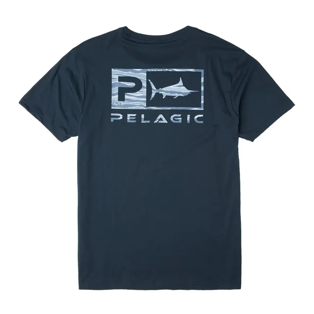 Pelagic Wahoo Icon maglietta uomo navy cotone bio
