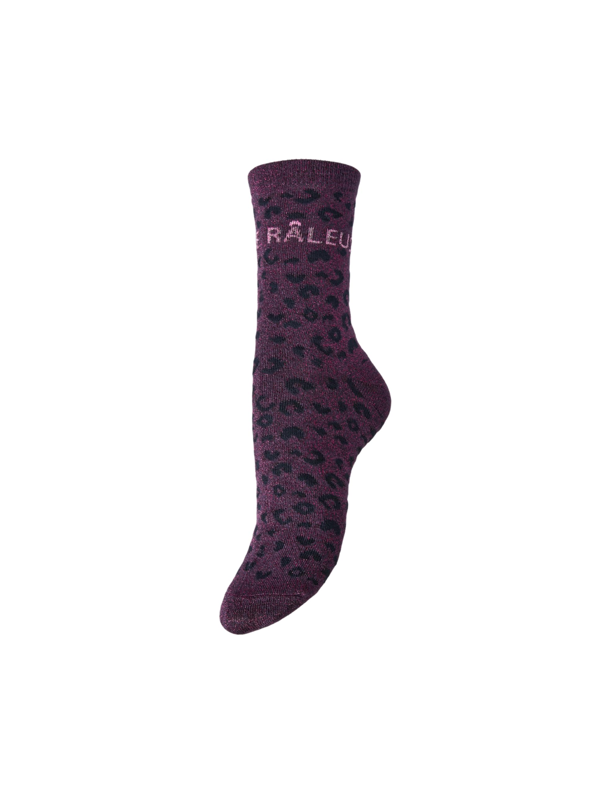 Pieces Pcsebby Leo Statement Lurex Socks FC calzini bordeaux