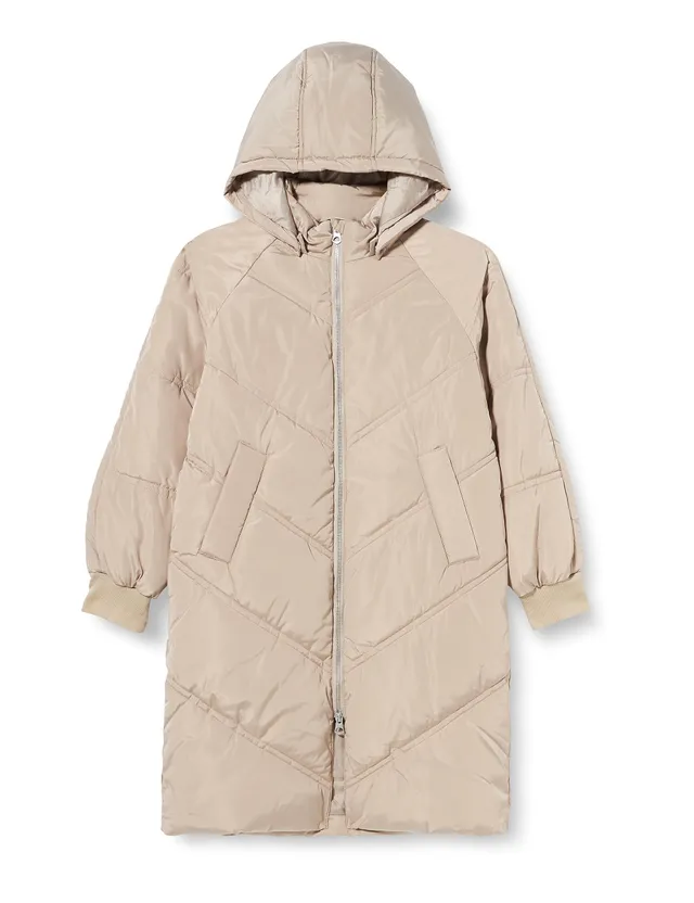 Pieces Pknelicity Puffer Jacket TW giacca bambina Silver Mink