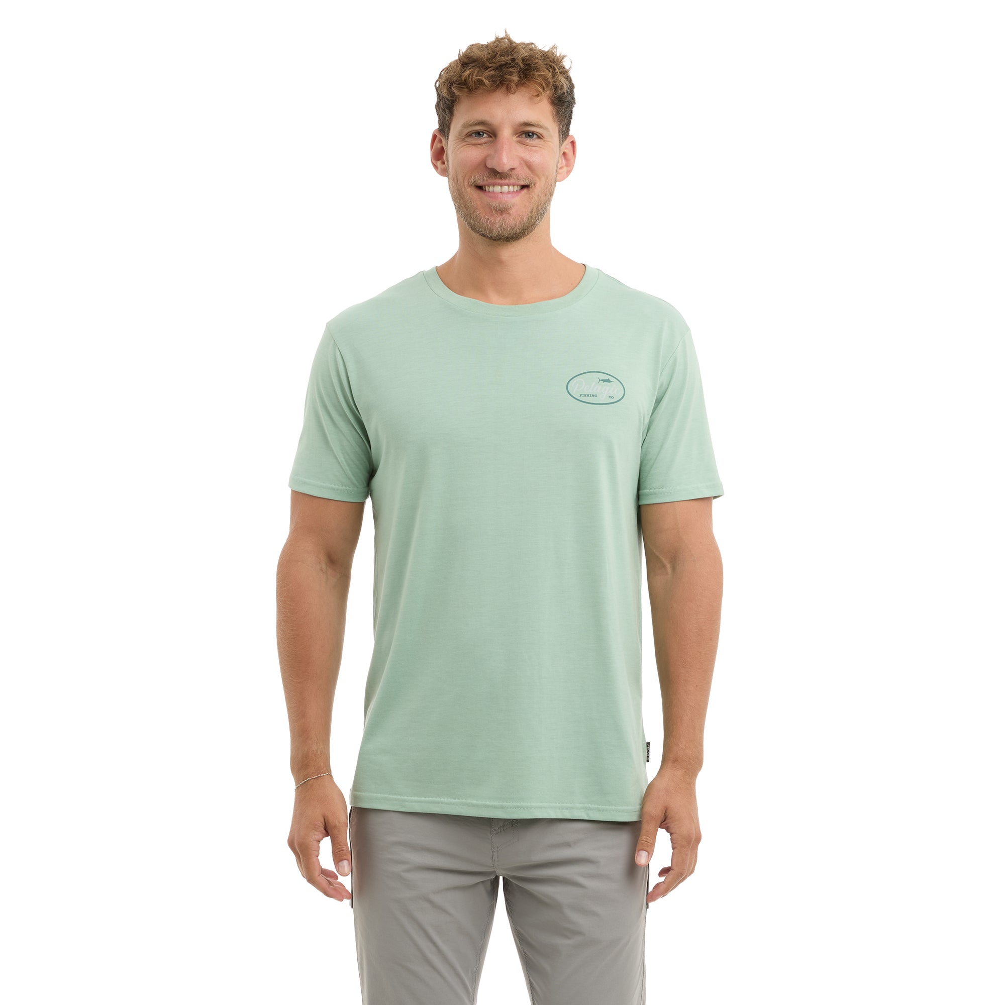 Pelagic Circled maglietta uomo salvia melange tri-blend