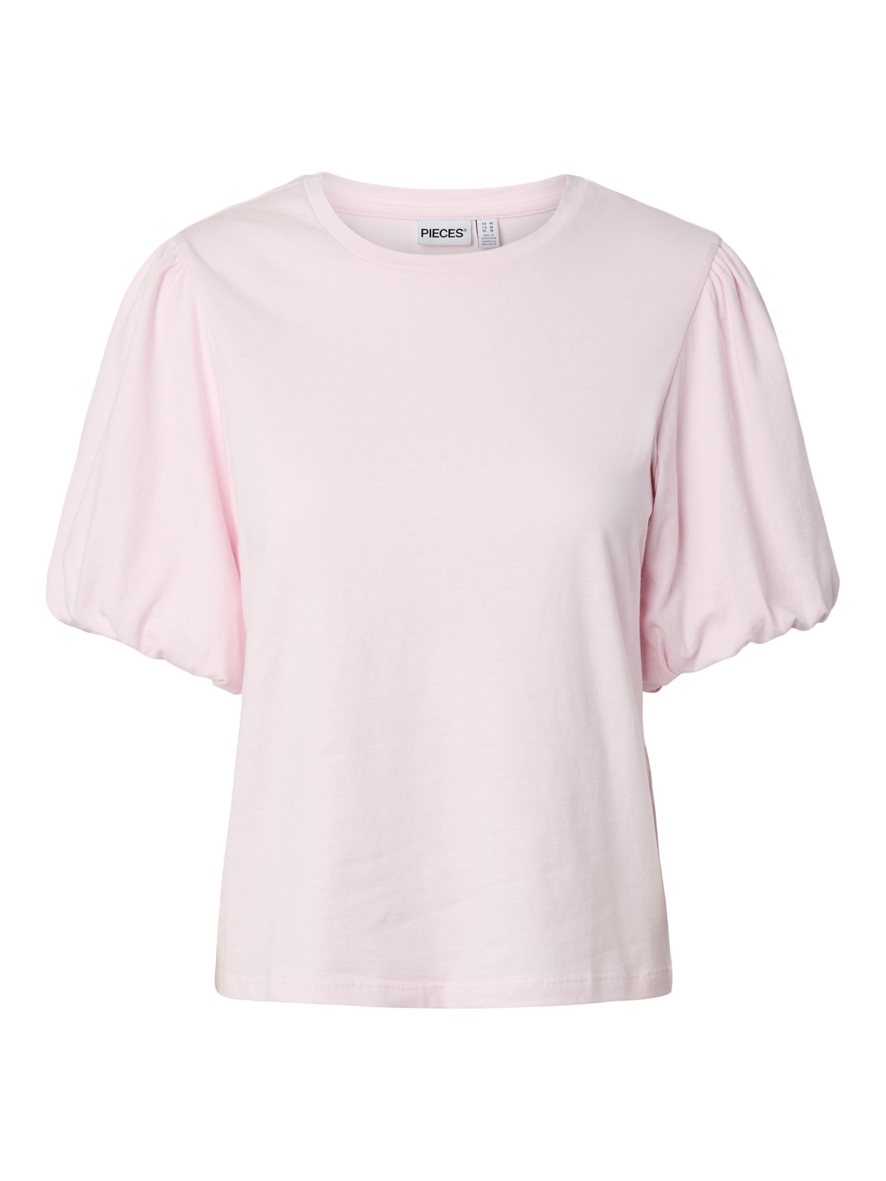 Pieces Pcpernilla SS Puff T-shirt donna jersey maniche a sbuffo
