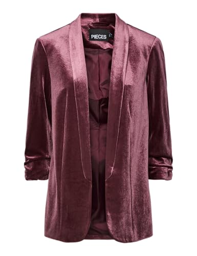 Pieces Pcbosella Velour 3/4 blazer donna velluto manica corta