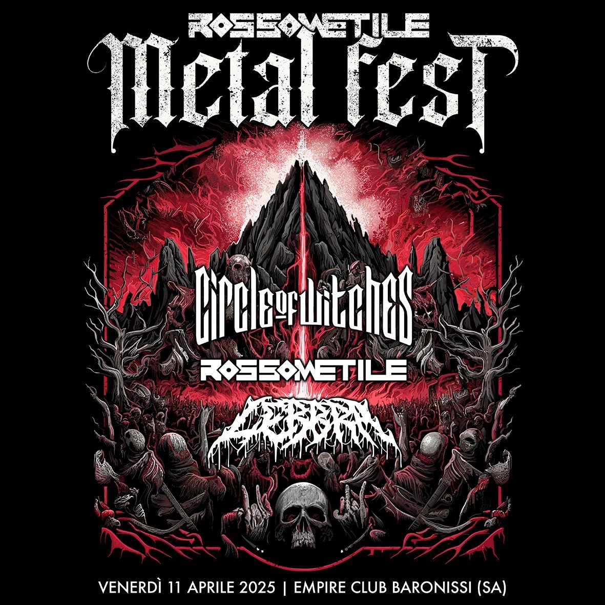 Matrix Music Store Metal Fest Rossometile t-shirt cotone organico
