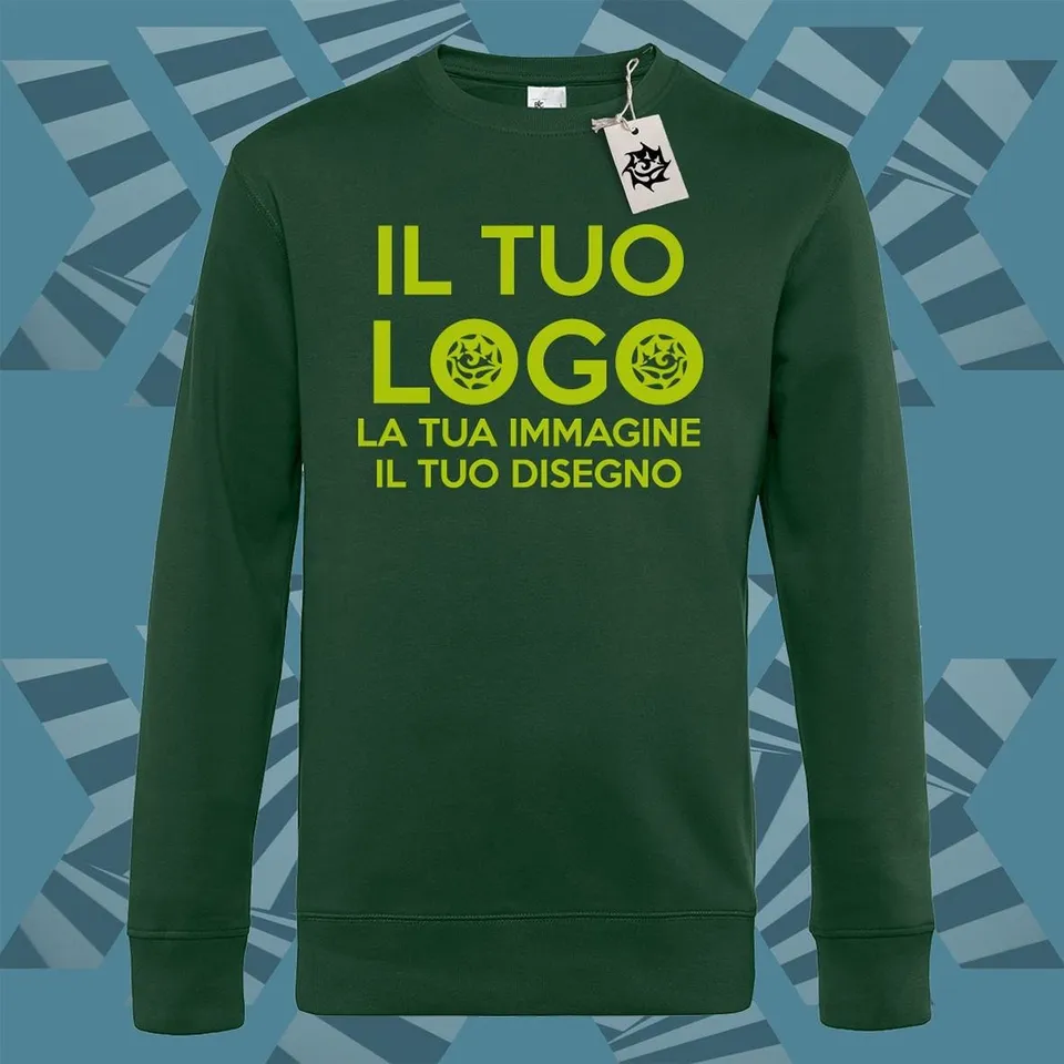 Matrix Felpa Girocollo Personalizzata in Cotone Stampa Fronte