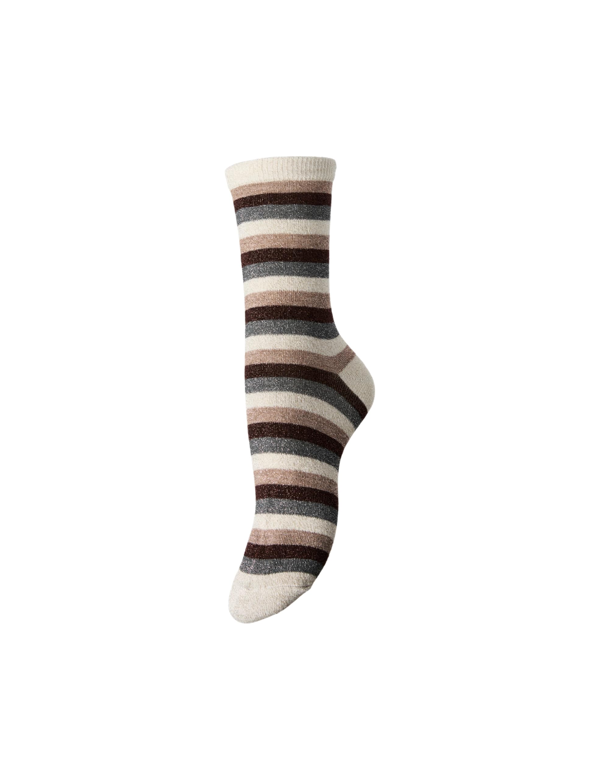 Pieces Pcsebby Glitter Striped calze Morel righe glitter