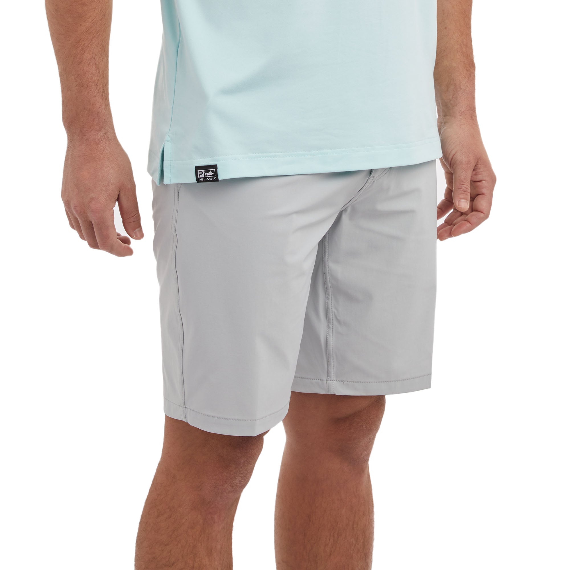 Pelagic Mako shorts uomo grigio chiaro tessuto elasticizzato