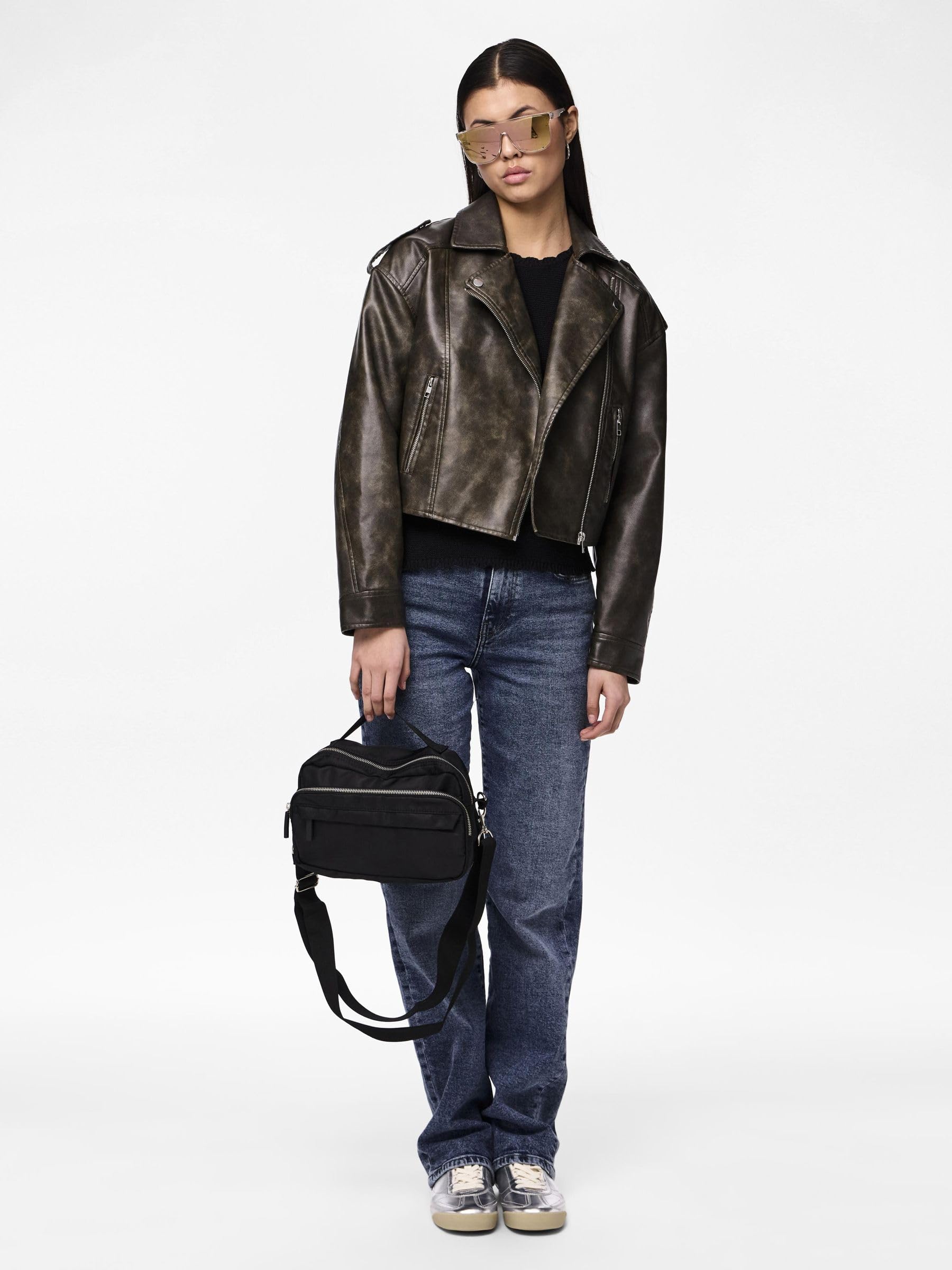 Pieces Pcamina Giacca Biker Donna Taglia L