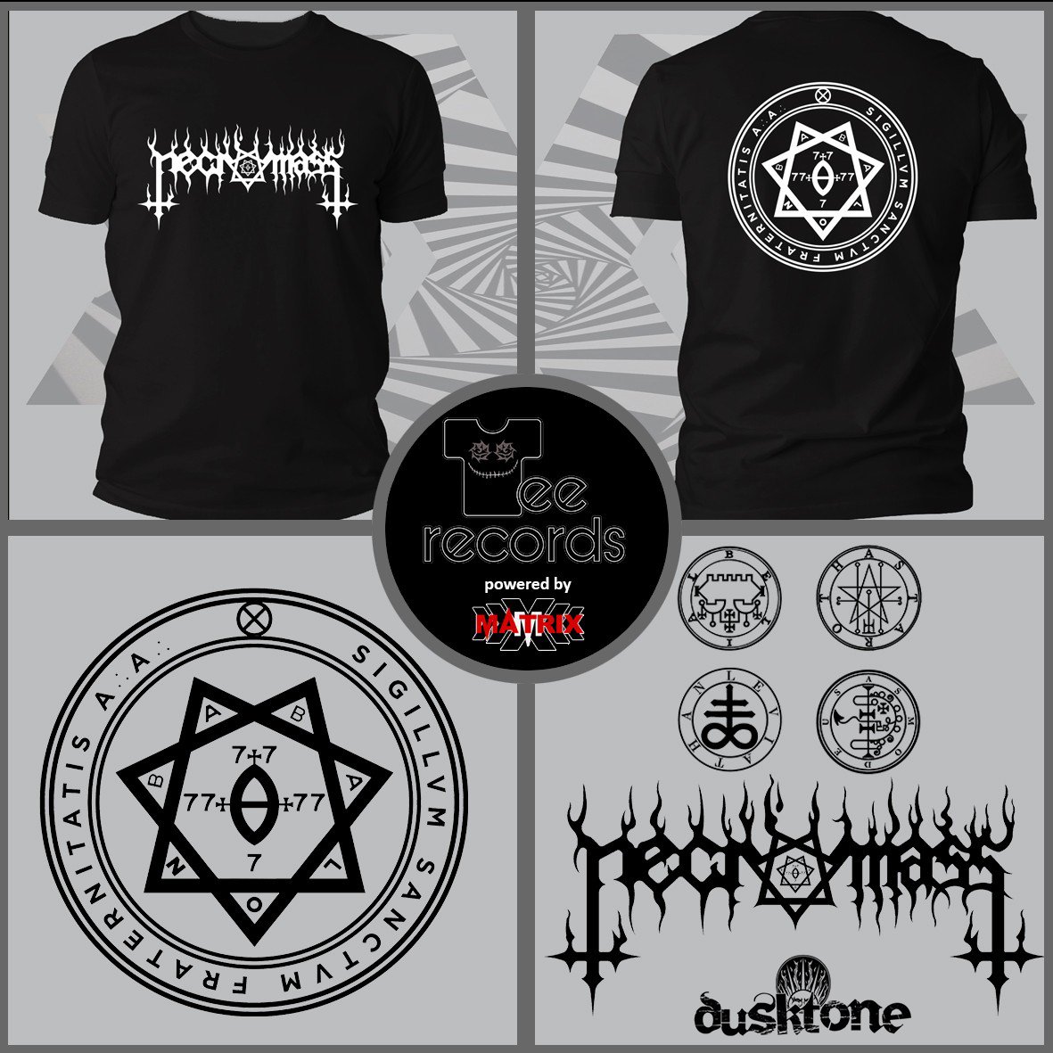 Necromass Logo maglietta cotone organico