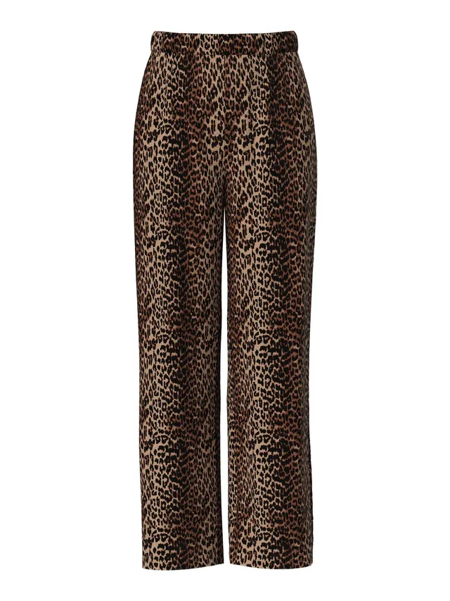 Pieces Pcflora pantaloni larghi donna neri