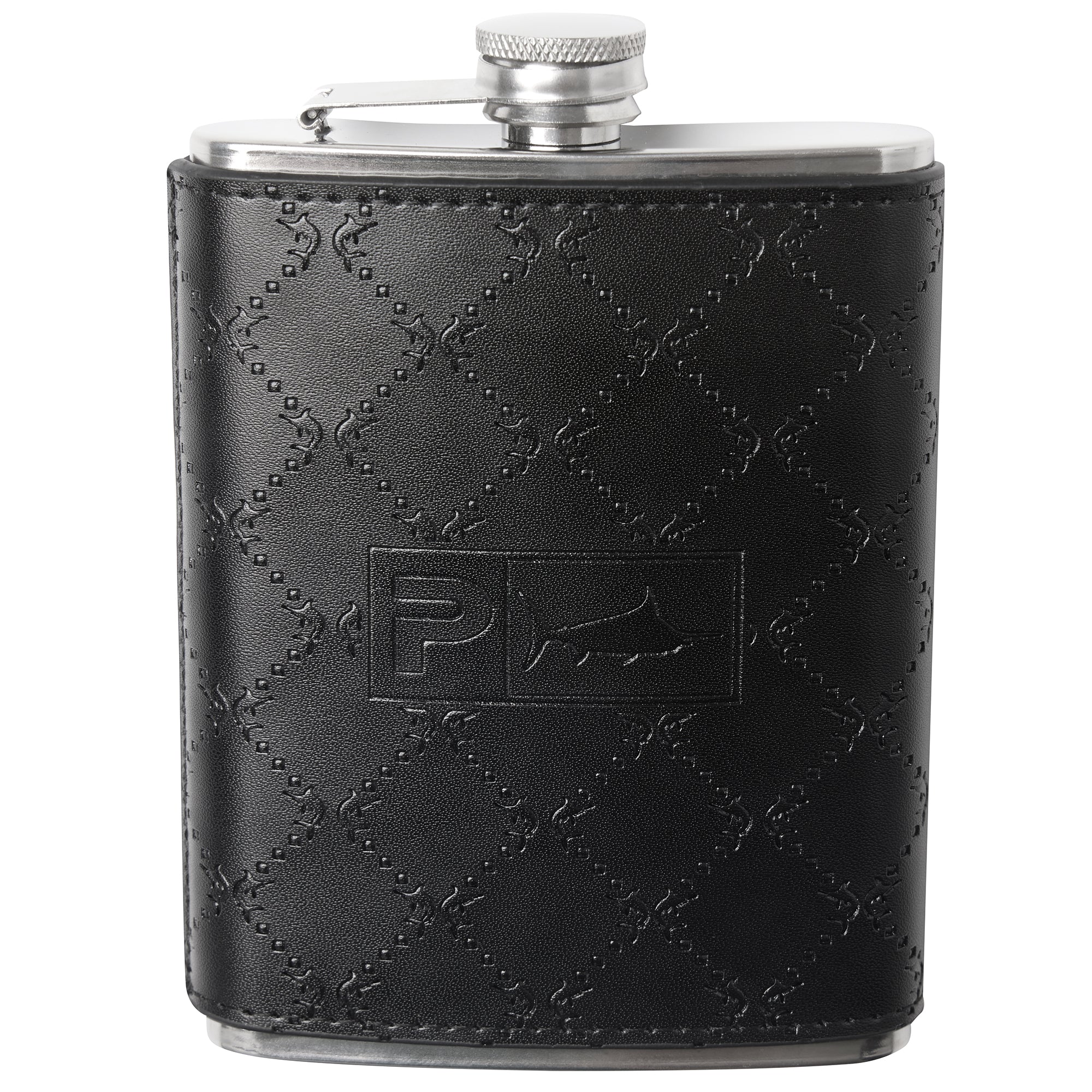 Pelagic Charter 8oz borraccia acciaio pelle nera