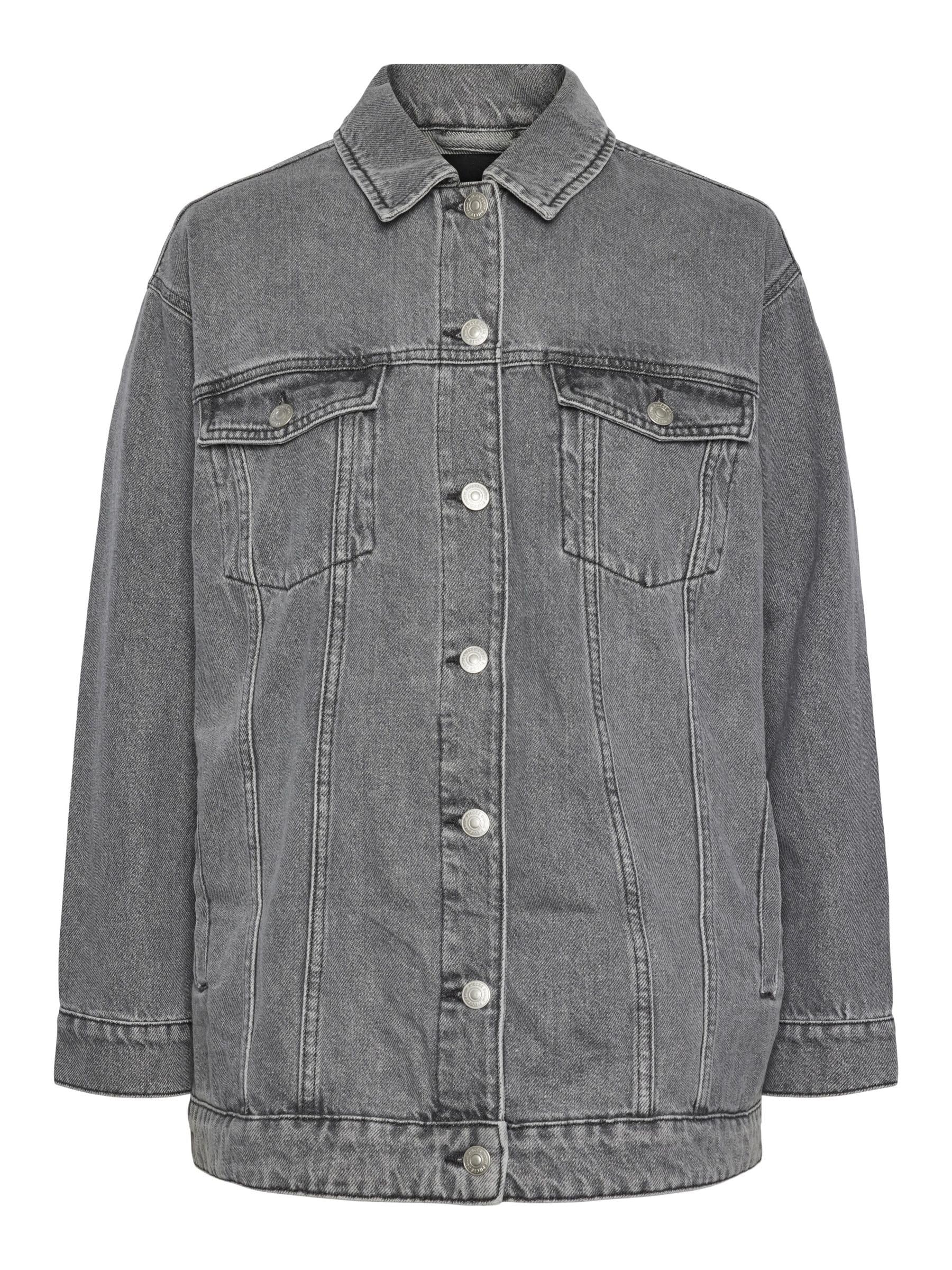 PIECES Pctika giacca in jeans donna grigio