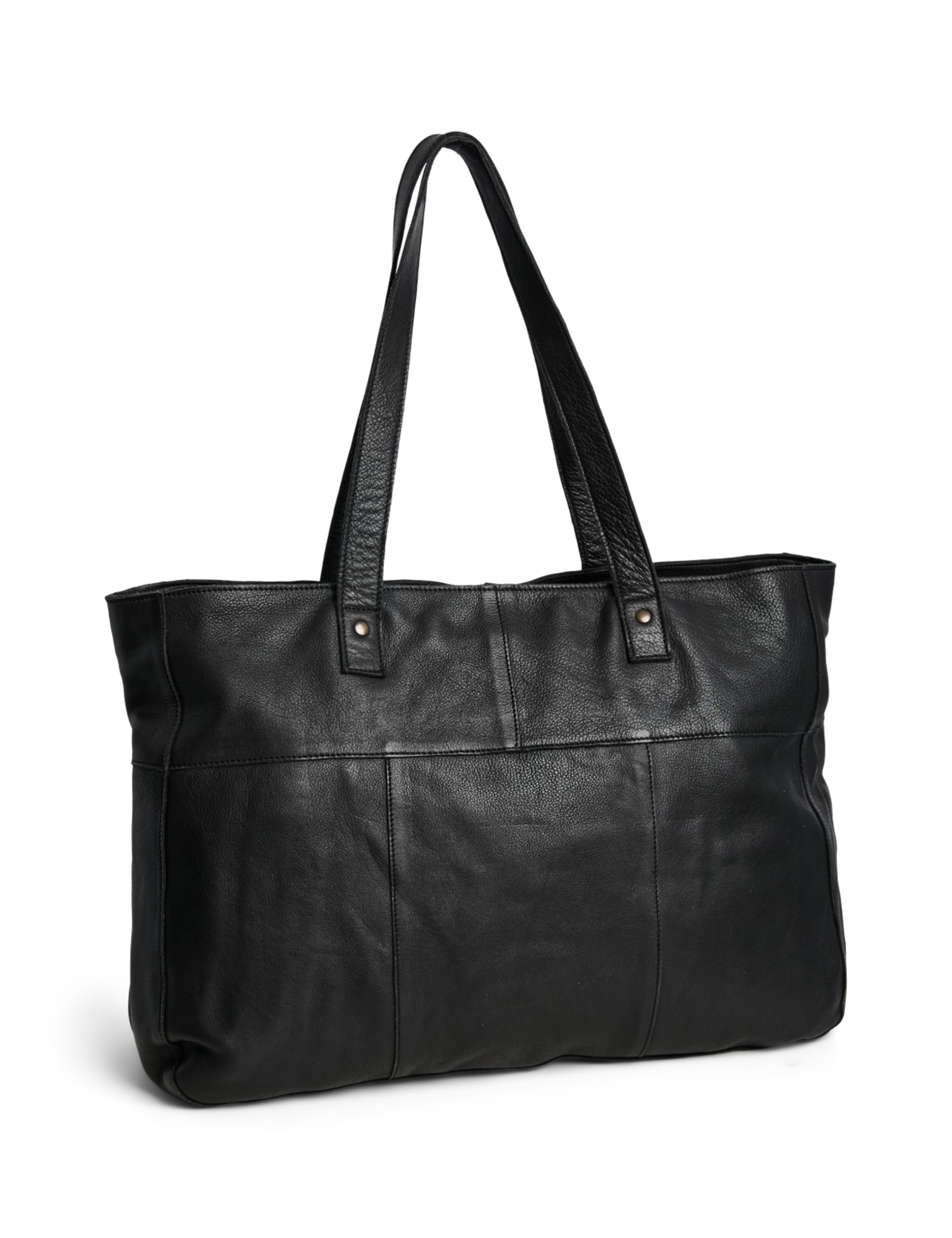 Pieces Pcribs Leather borsa viaggio donna nera pelle