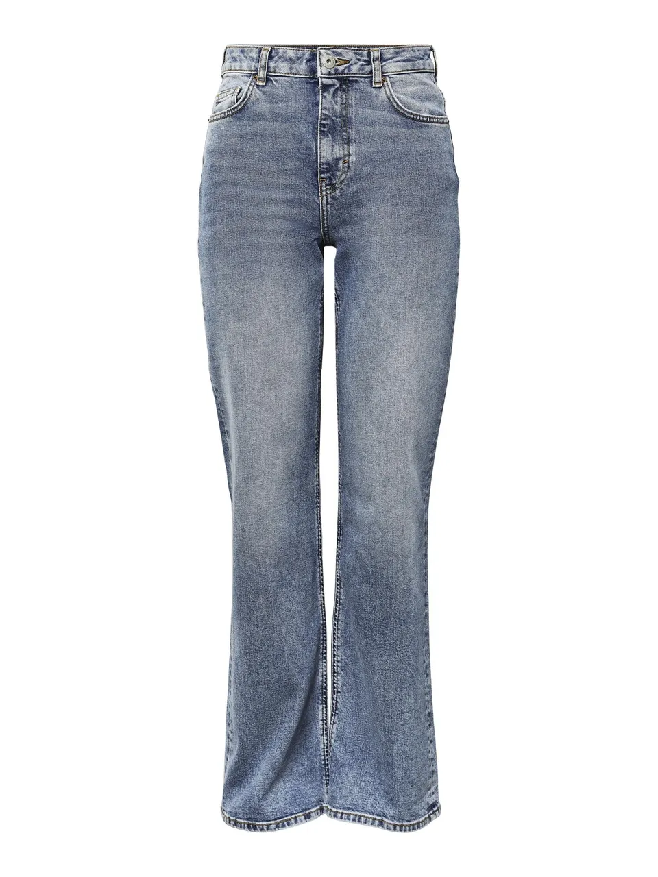 Pieces Pcholly HW jeans larghi donna blu denim 26W/32L