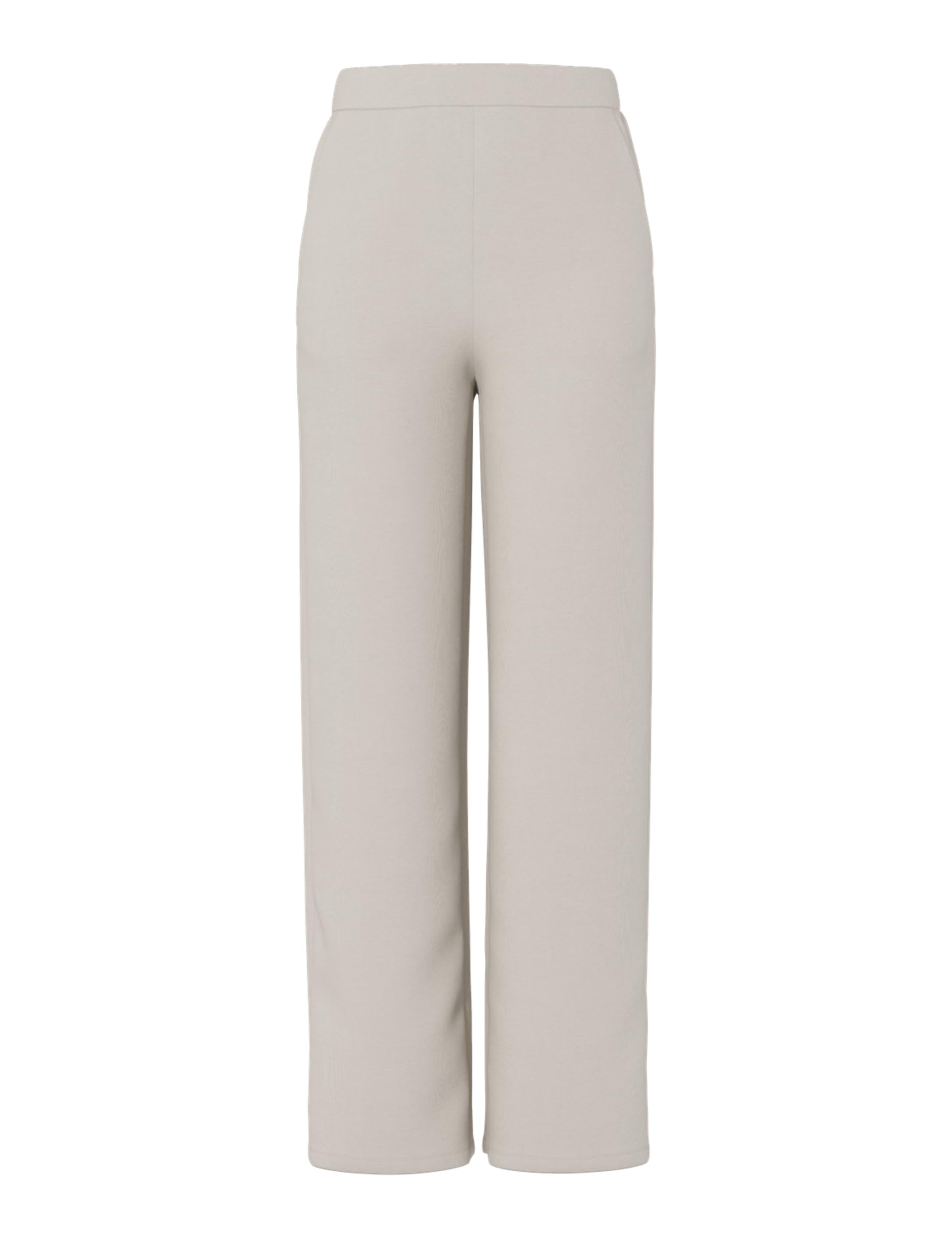 Pieces Pcmichelle Scuba HW Pants pantaloni argento vita alta