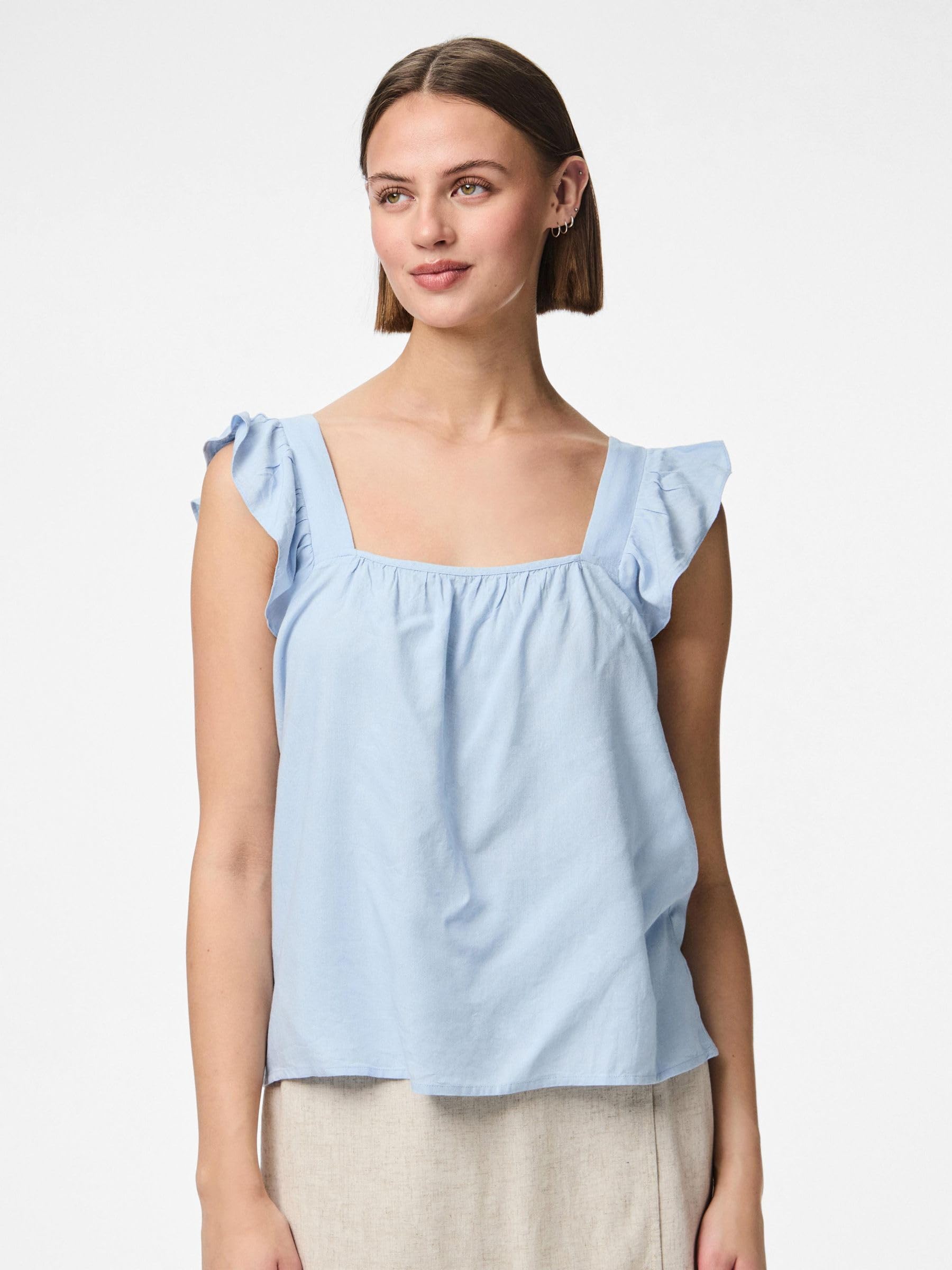 Pieces Ppia top donna smanicato tessuto traspirante