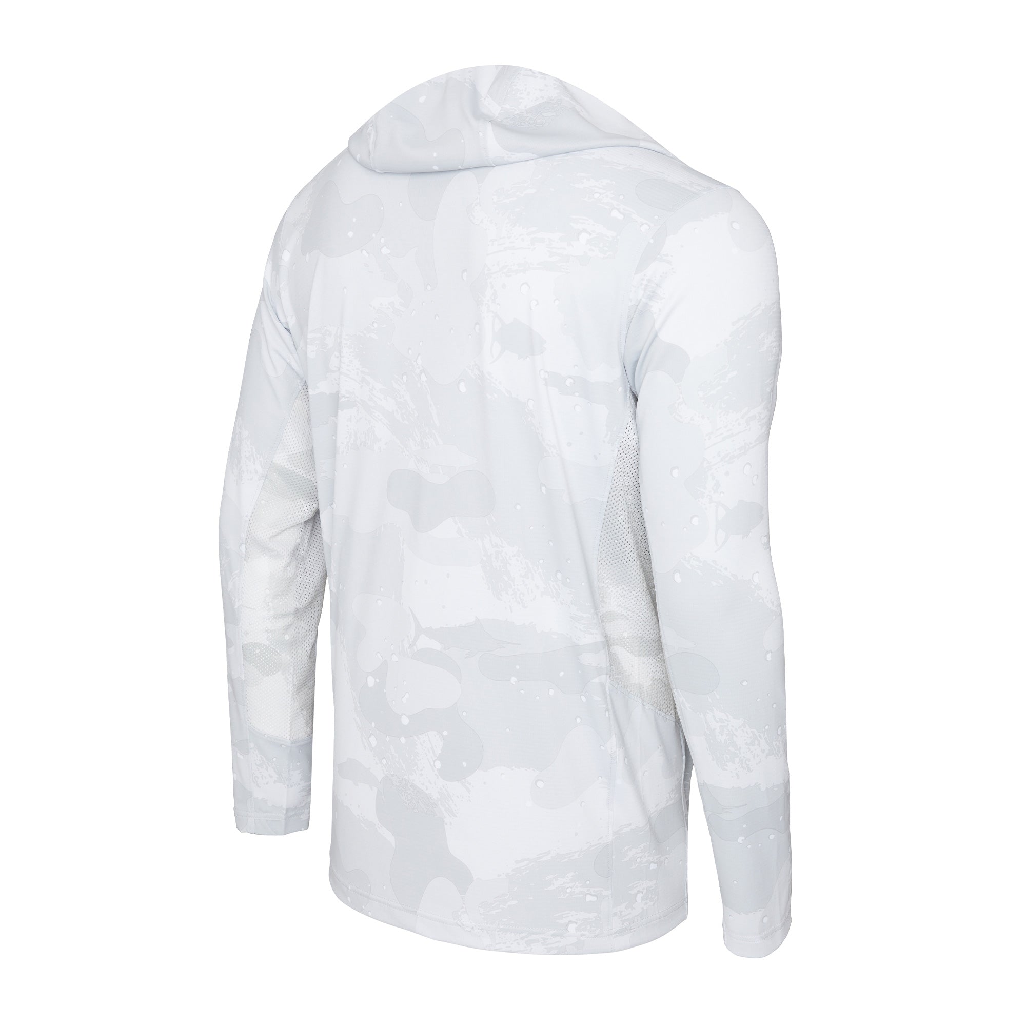 Pelagic Exo-Tech felpa con cappuccio grigio chiaro UPF 50+