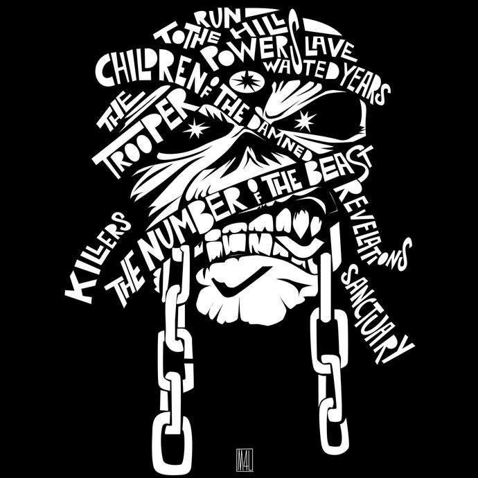 Matrix Music Store Tribe-Tee M4U Iron Maiden Lettering t-shirt cotone