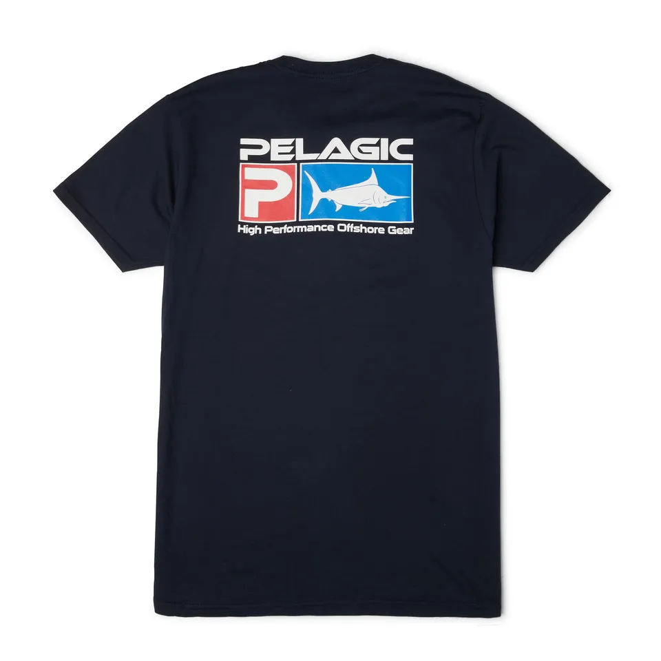 Pelagic Deluxe maglietta uomo navy cotone bio