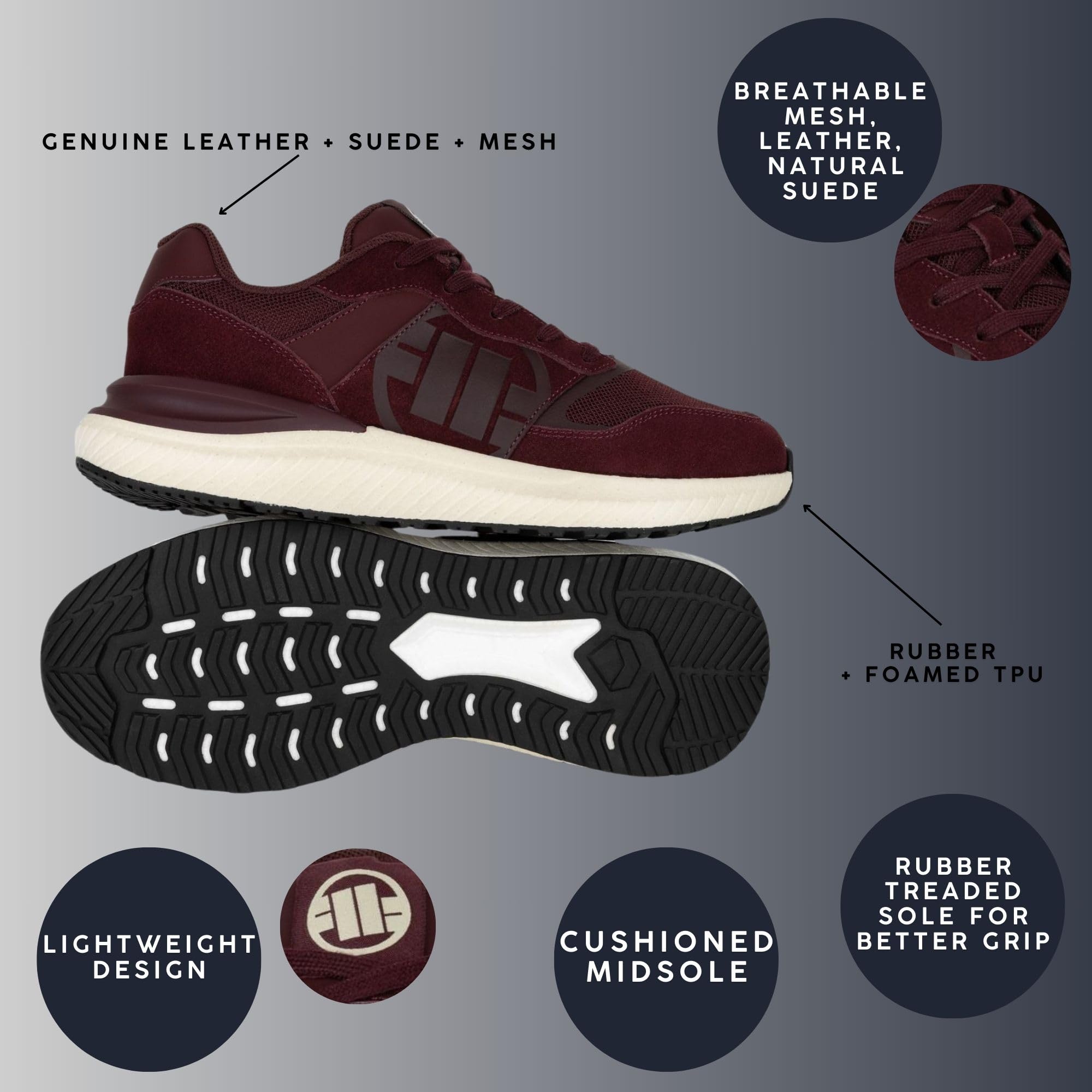 Pitbull Encino sneakers uomo in mesh e pelle