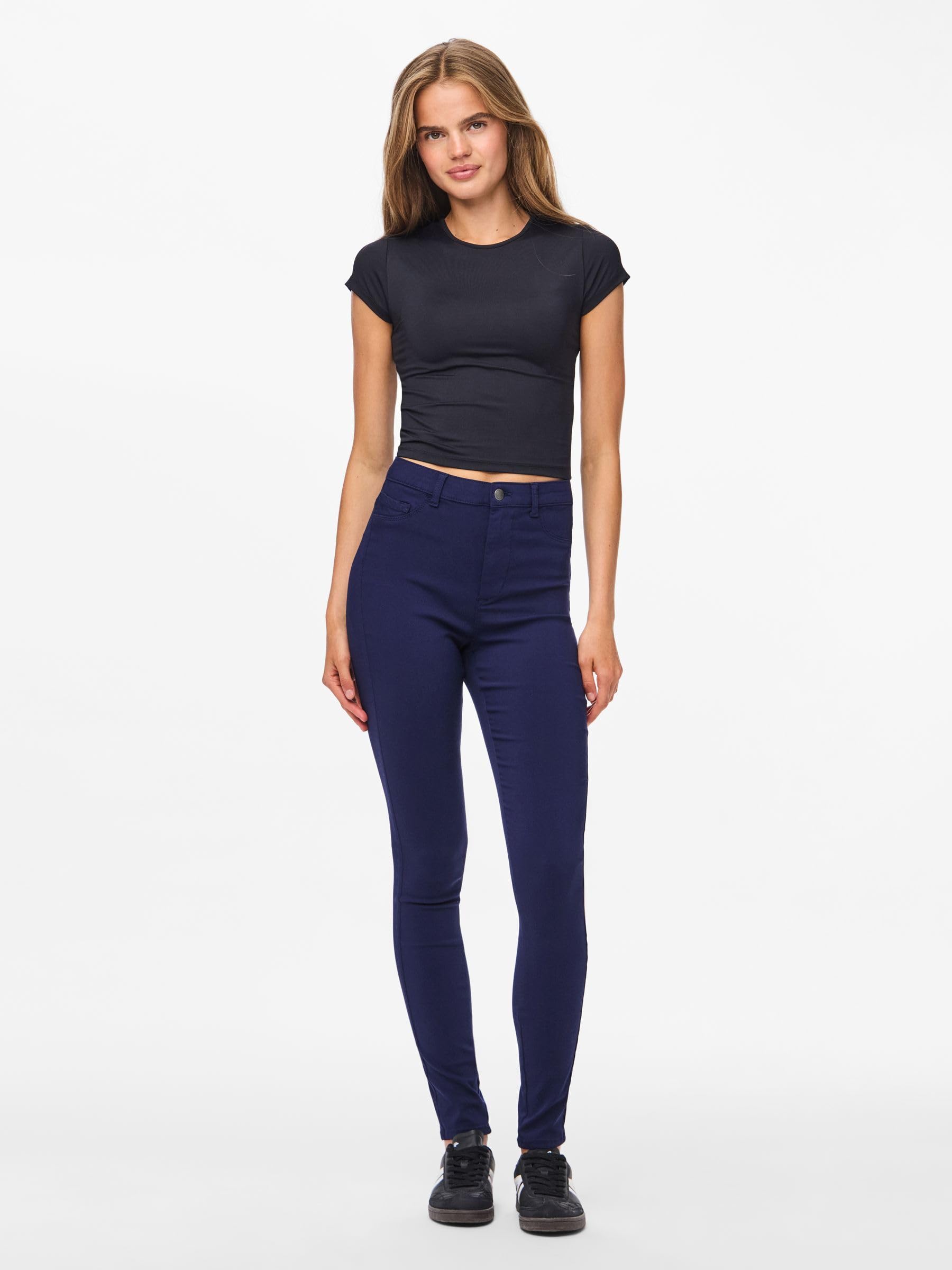 Pieces & Peace Pchighskin HW jeggings donna vita alta