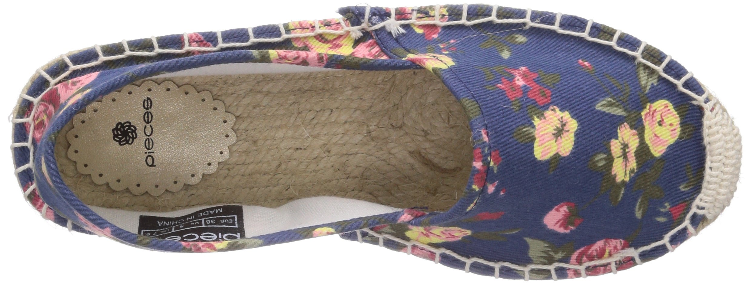 Pieces Haisha Flower espadrillas donna blu 38 EU