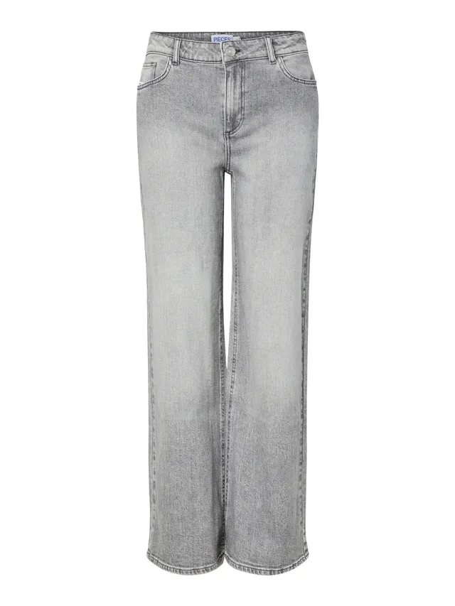 Pieces Pcsilke MW Wide Jeans MG Noos BC jeans donna 25W/30L larghi
