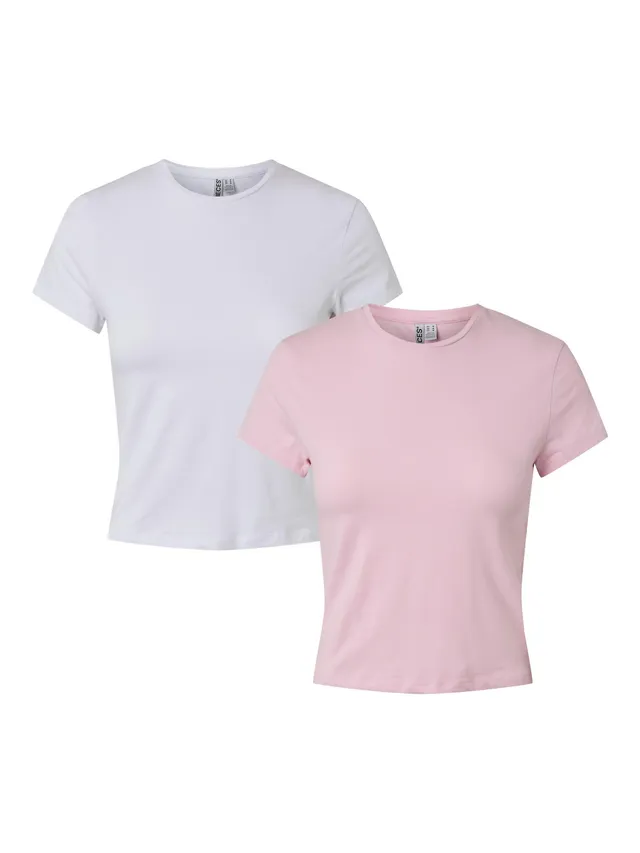 Pieces Pcamelia Jrs Noos BC t-shirt donna confezione 2 pezzi