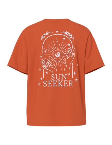 Pieces Pcpago SS T-shirt stampata ochre bruciato