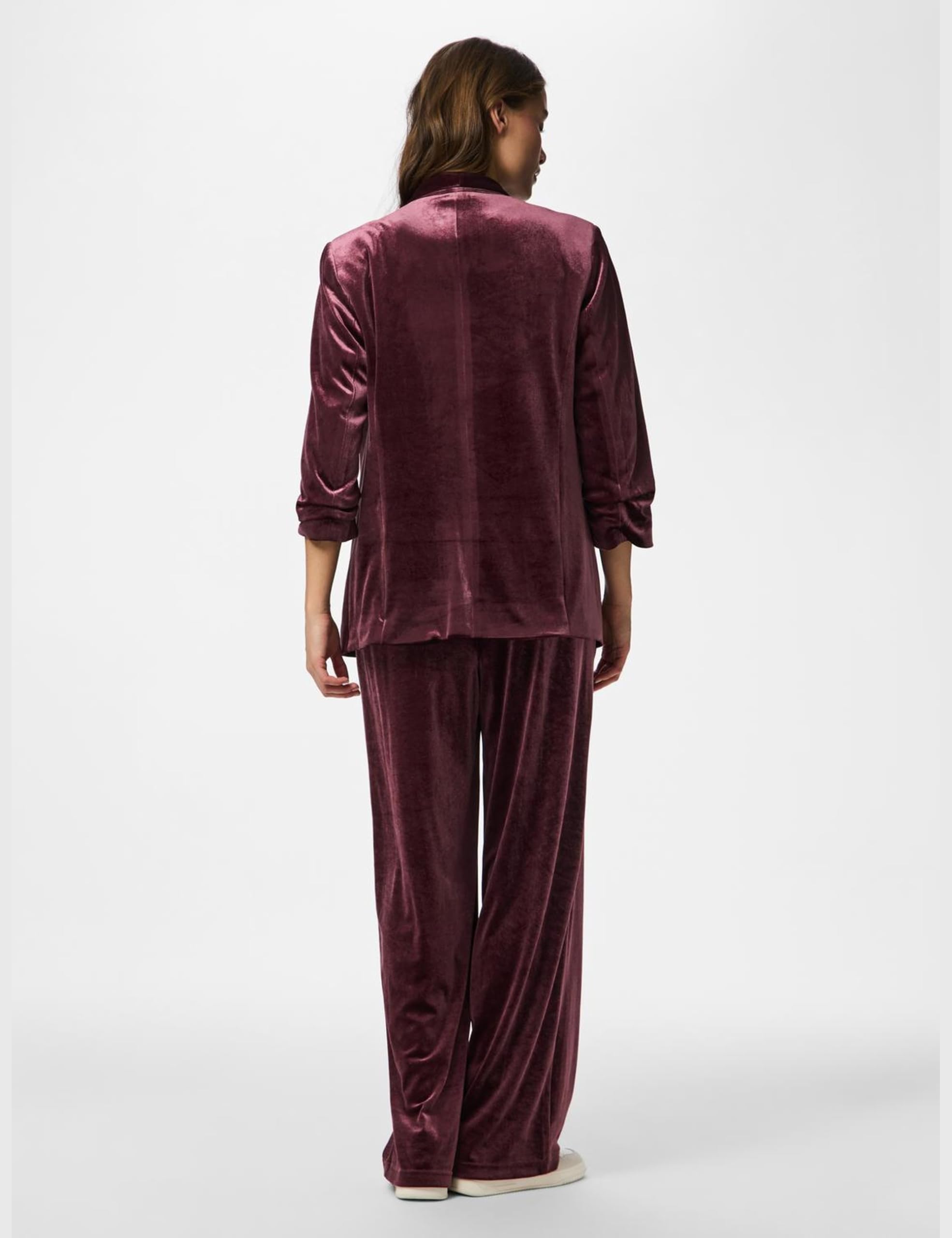 Pieces Pcbosella Velour 3/4 blazer donna velluto manica corta