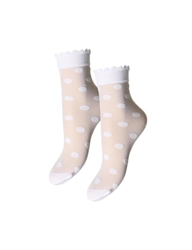 Pieces Pcmia calzini nylon donna neri 2 paia pois