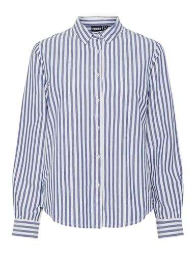 Pieces Pcmirini LS Shirt FC BC camicia donna M bianca