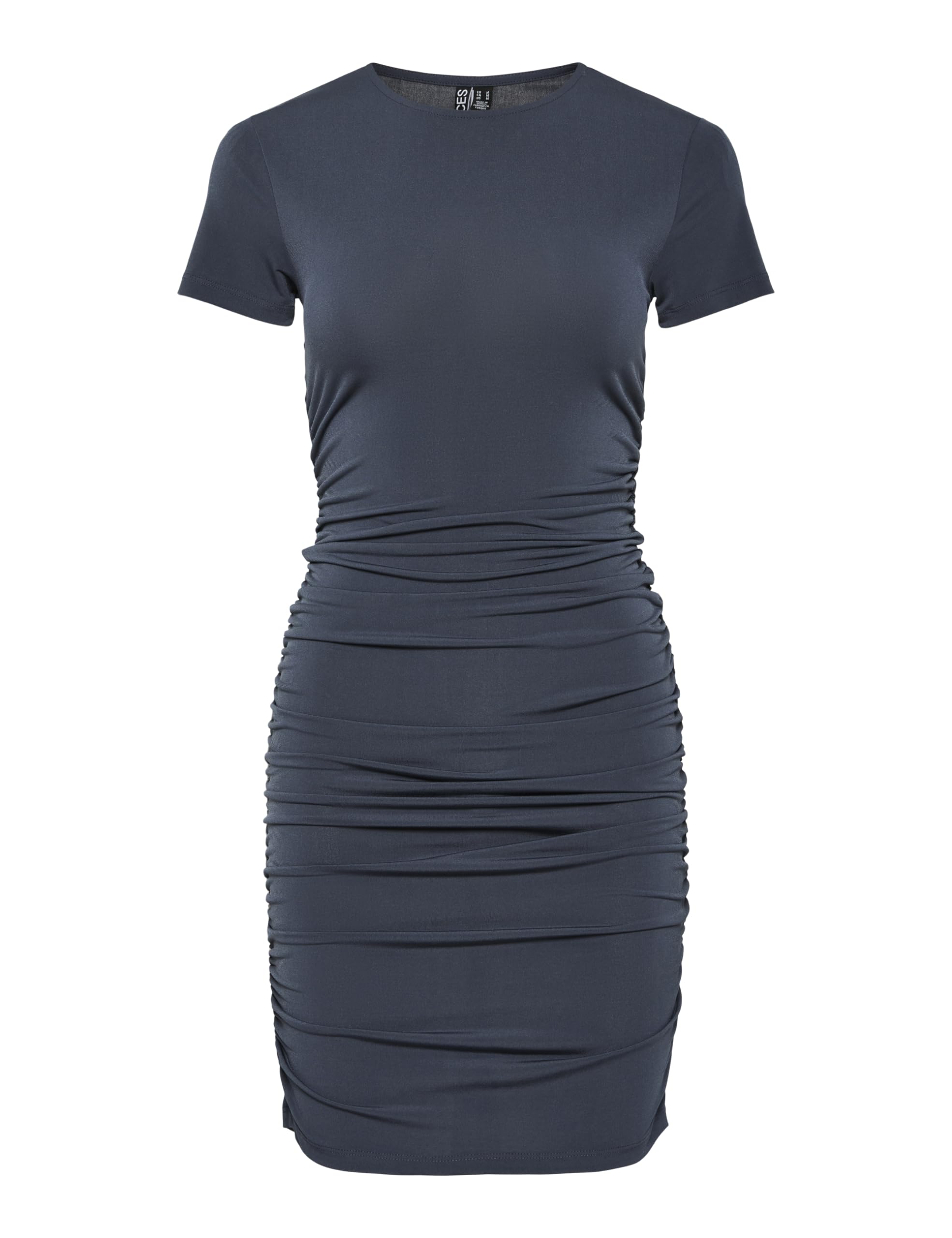 Pieces Pcmadison SS Ruching Dress Noos BC vestito nero XS