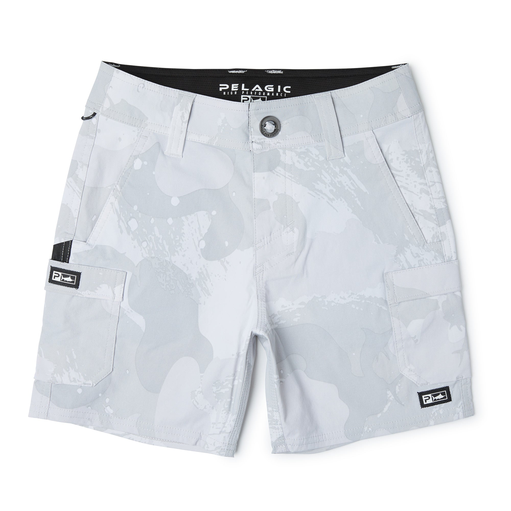 Pelagic Madeira Cargo shorts ragazzo grigio chiaro tasche