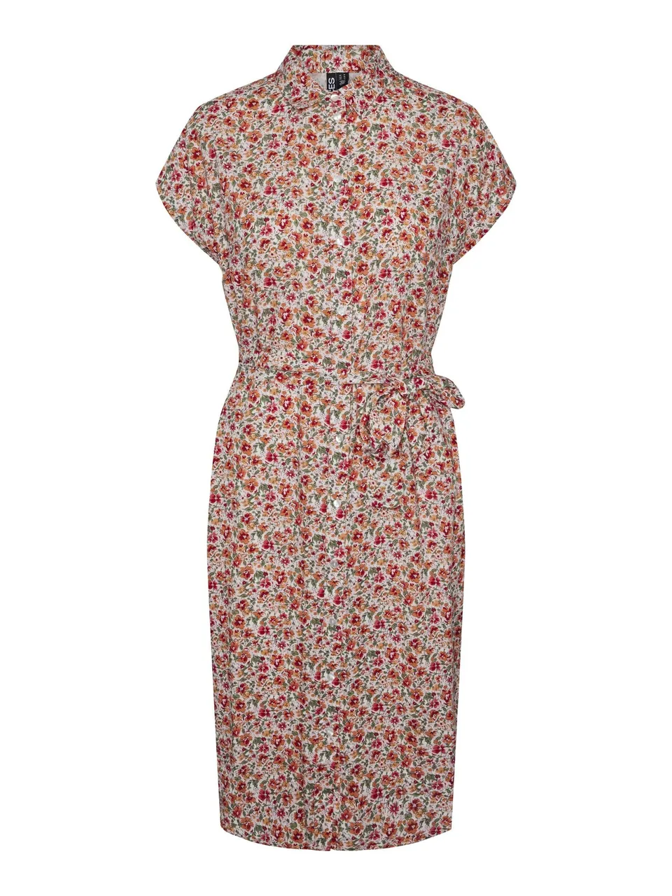 Pieces Pcnya abito camicia donna fiori Cloud Dancer