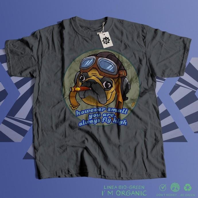 Maoz Pug Aviator t-shirt unisex