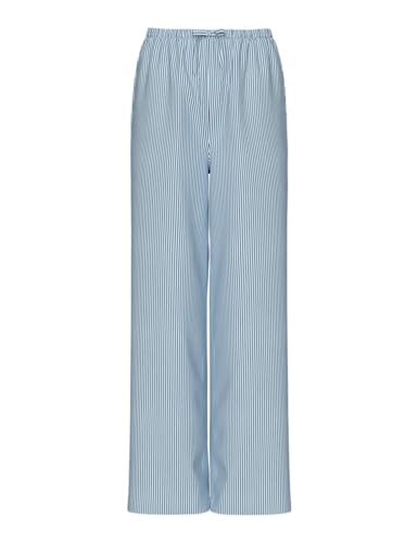 Pieces Pcfeline HW Pantaloni Donna Blu Cachemire Vita Alta