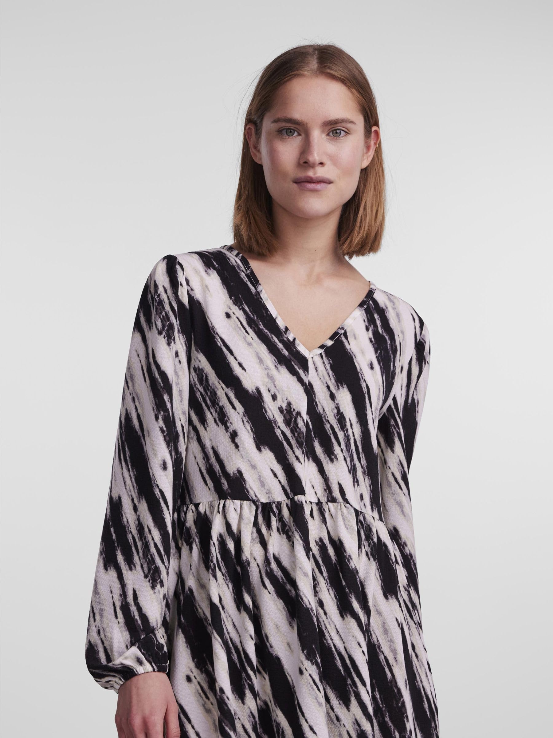 Pieces Pcjona LS O-Neck Dress BC vestito L girocollo