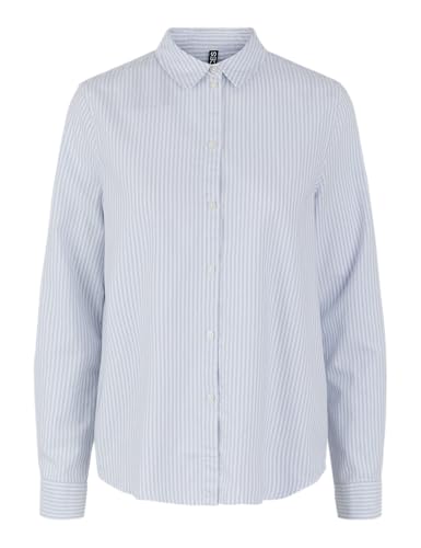 Pieces Pcirena LS Oxford Shirt camicia donna bianco cotone