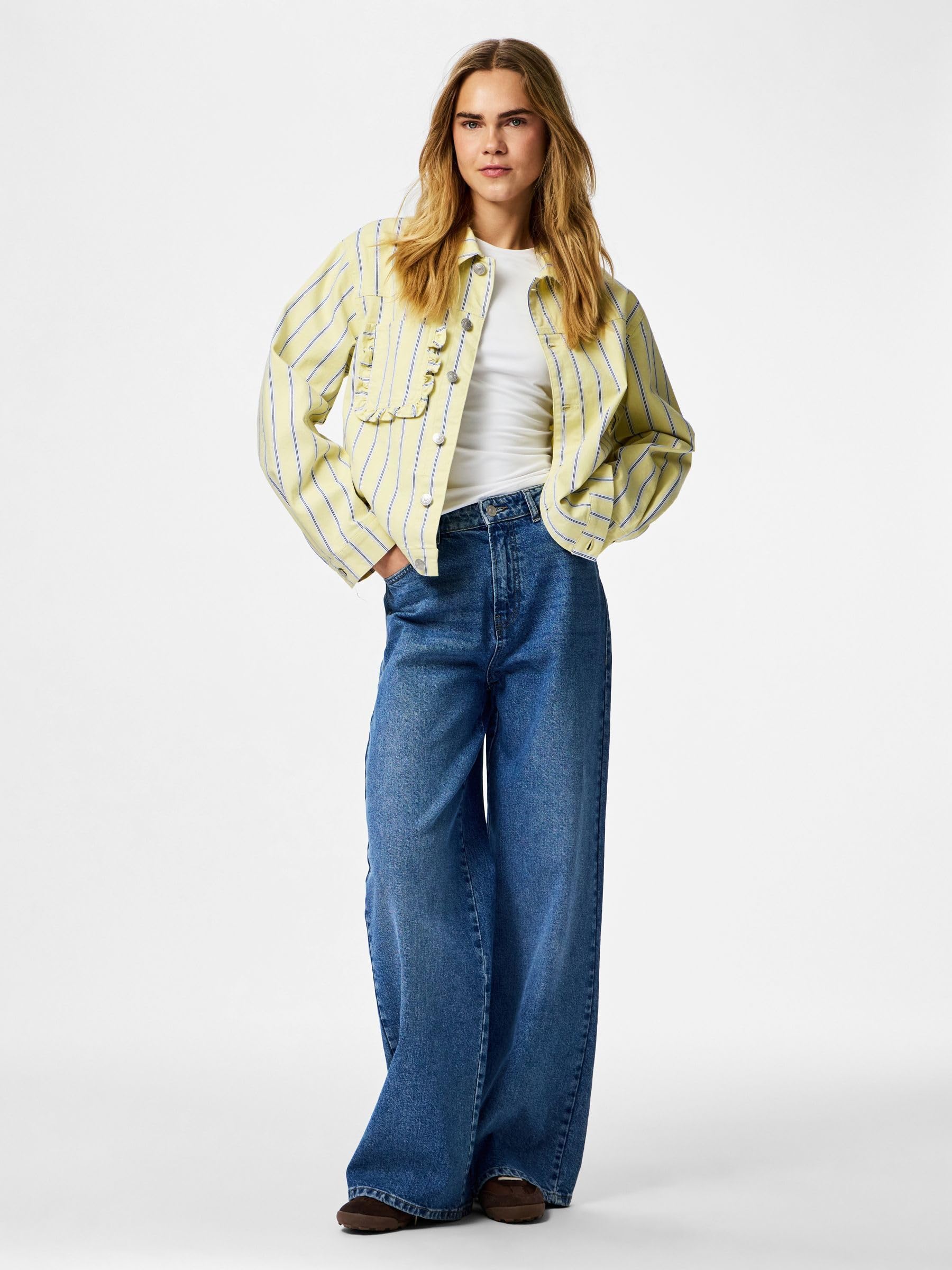 Pieces Pcbillo LS Giacca Denim Donna Taglia L
