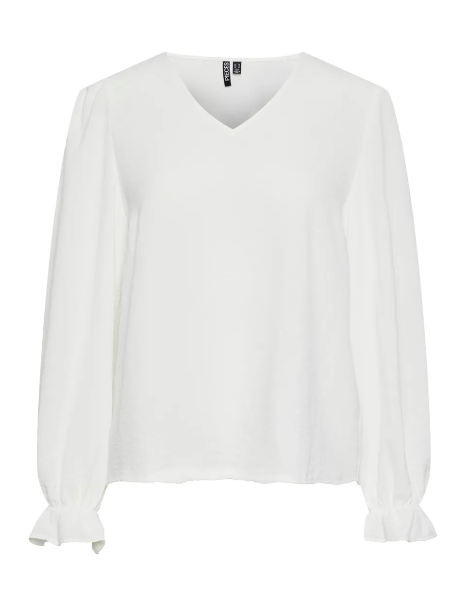 Pieces Pctiffany LS V-Neck camicia donna L maniche lunghe