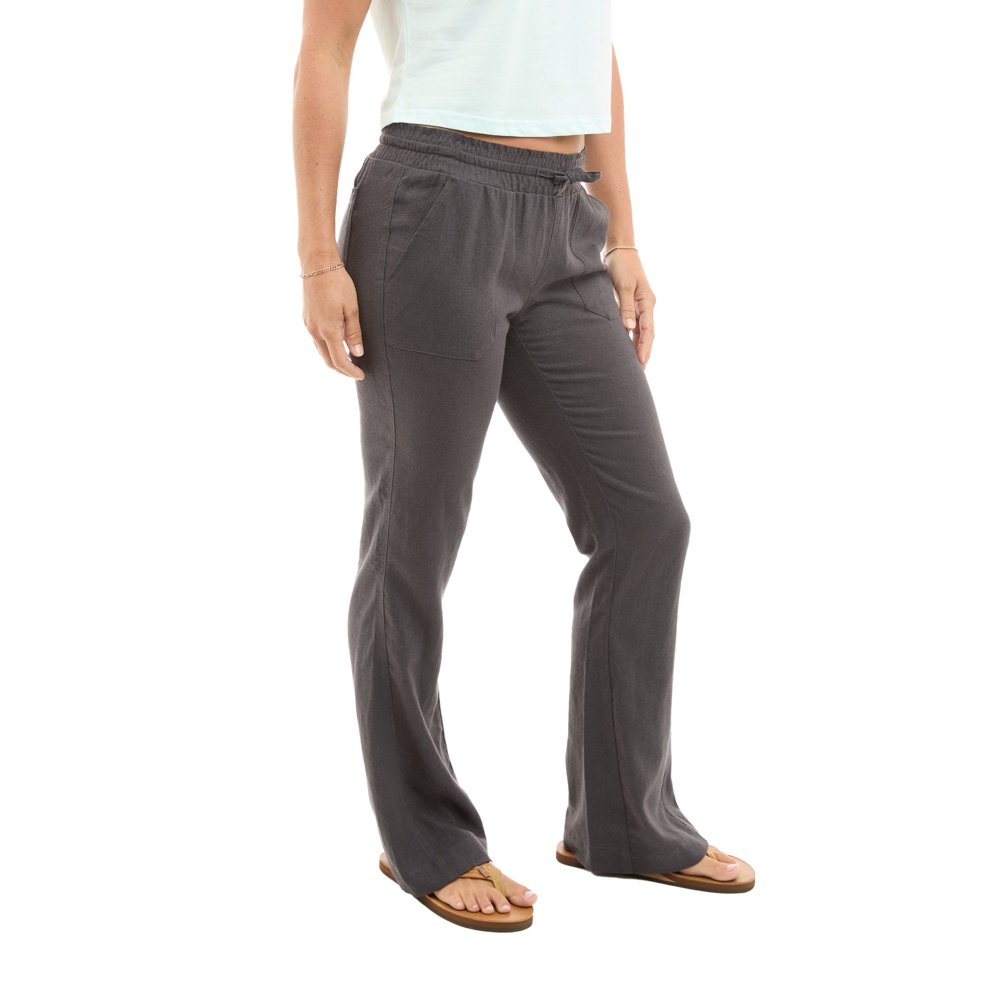 Pelagic Pura Vida pantalone donna grafite lino leggero